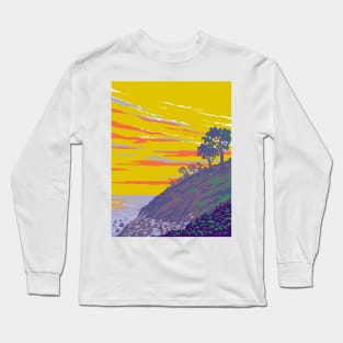 Block Island in Rhode Island New England USA WPA Art Poster Long Sleeve T-Shirt